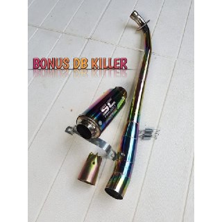 Knalpot racing shogun 110-shogun 125-smash sc project rainbow plus db killer
