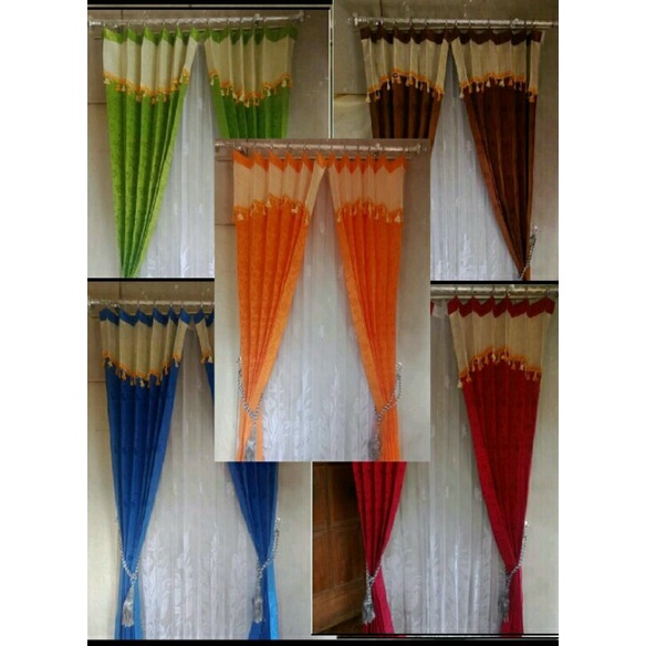 Gorden Poni Gorden Plisket Gorden Poni Tempel Gorden Cantolan Kawat Murah Gorden poni Rumbai Gorden 