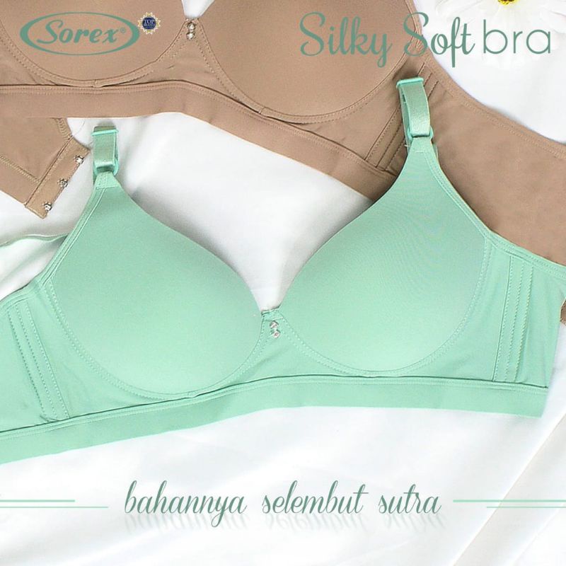 SOREX bra Cup besar 9814 Busa tipis Tanpa Kawat Setara Cup B-C Kait 3 Original