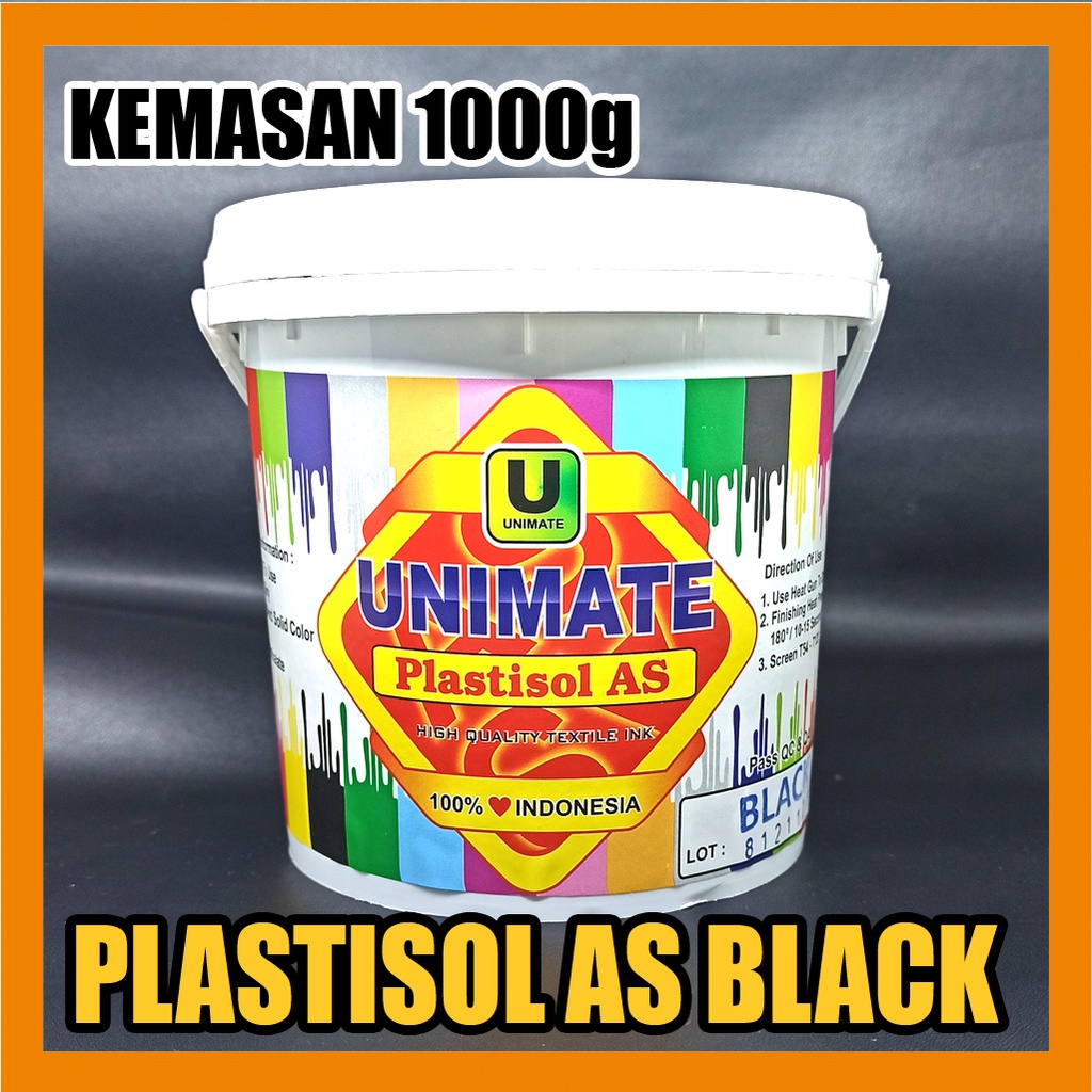 

Tinta Sablon Kaos Plastisol AS Black Unimate 1000g