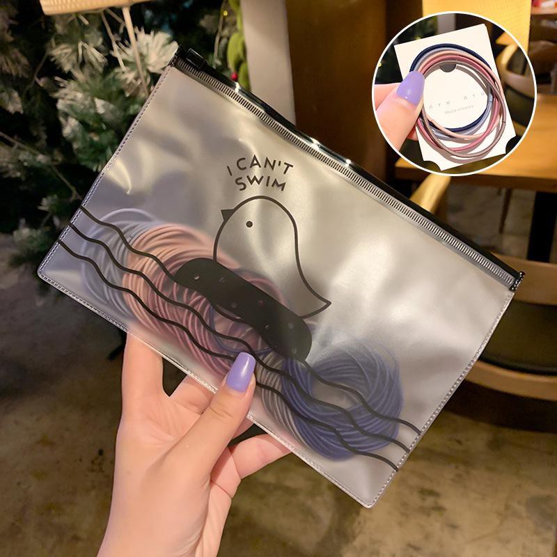 100Pcs Ikat Rambut Karet Rambut Scrunchies Elastis Karet Rambut Korea Wanita Tali Kucir Cewek Korea-warna warni