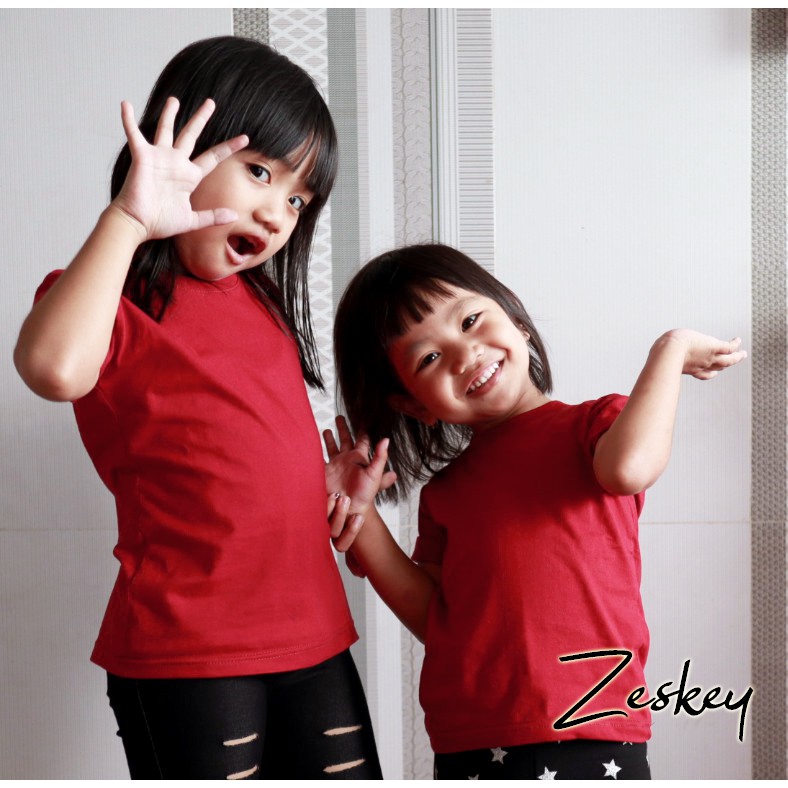 Zeskey t shirt oblong anak / kaos katun anak / kaos bayi / kaos polos anak laki laki perempuan ta1