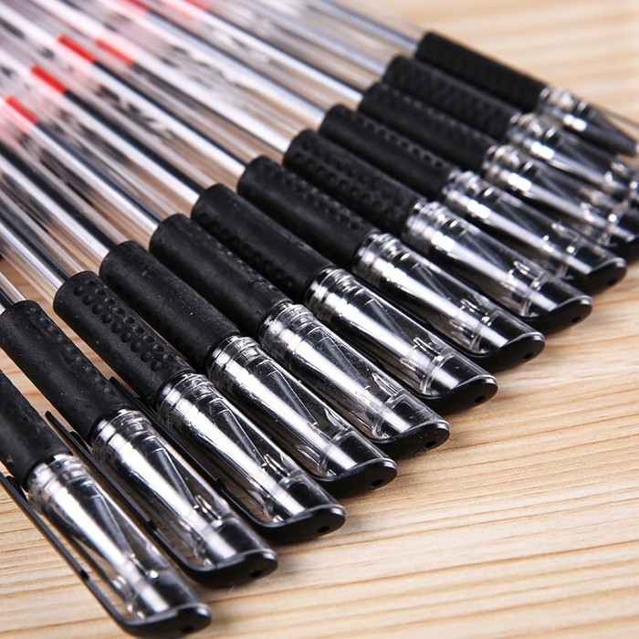 

Pulpen Gel / Pen Gel Polos Hitam / Biru