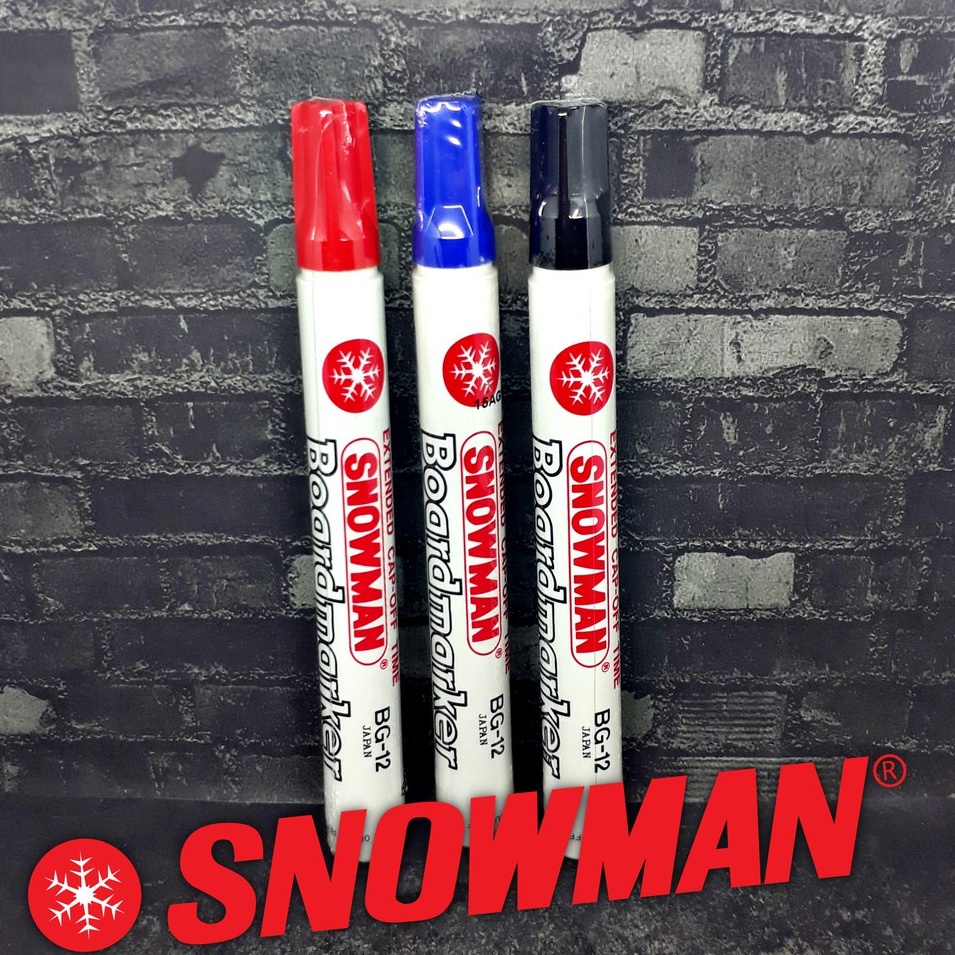 

COD Joy Mart Spidol Snowman Boardmarker BG-12 Non Permanen dan Permanen Bisa Dihapus atau Tidak Bisa Dihapus