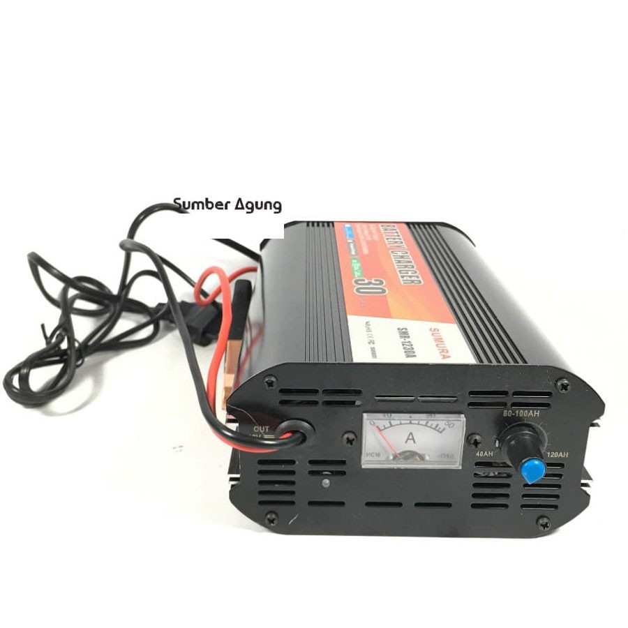 Battery Charger Aki 30A SUMURA SMR1230A Otomatis Mati Saat Penuh Ori