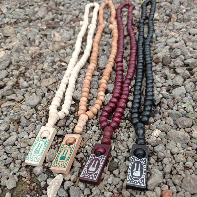 TASBIH KAYU 99 7-8mm SOUVENIR UMROH HAJI HAJATAN