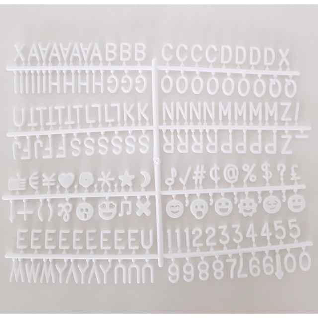 

White letter for letter board