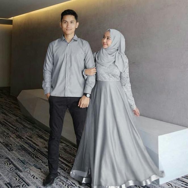 Best Seller- Cp Agoda / Baju Couple / Couple Agoda - Abu-Abu