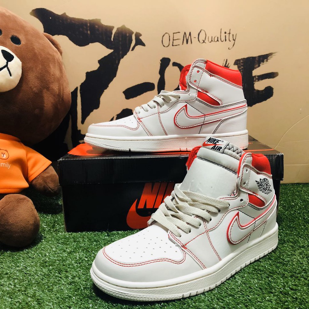 jordan 1 phantom gym red on feet