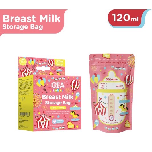 GEABABY Breast Milk Storage Bag 120ml Pattern Edition (Kantong Asi)