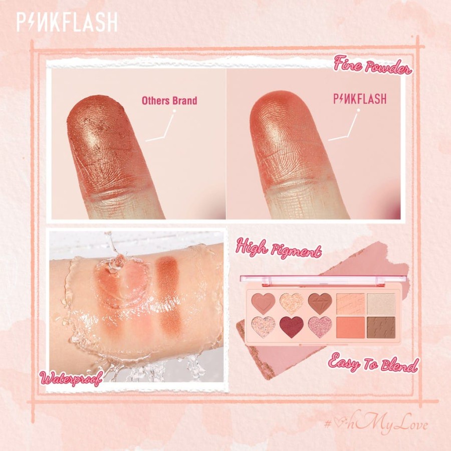 -ALIJOJO-【BPOM】PINKFLASH 4 in 1 Multiple Face Palette Eyeshadow PF-M02