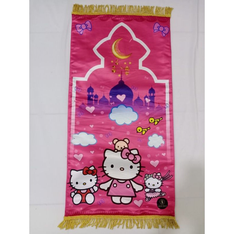 Sajadah Karakter Hello Kitty Warna Dan Motif Random