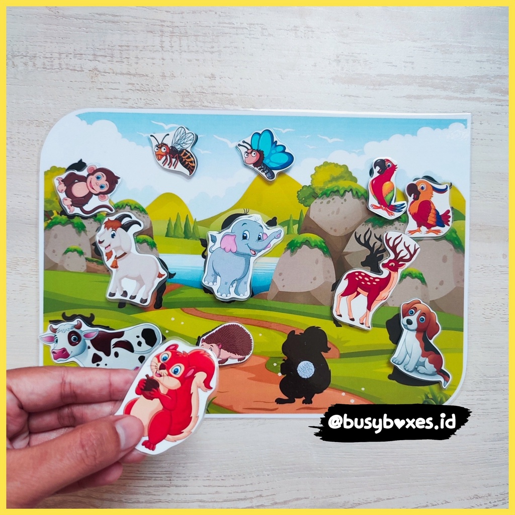 busypage busy page mencocokan bayangan / mainan edukasi montessori paud preschool