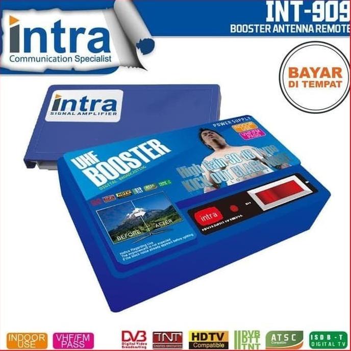 Intra boster HM-909 Penguat sinyal antena TV analog digital Termurah