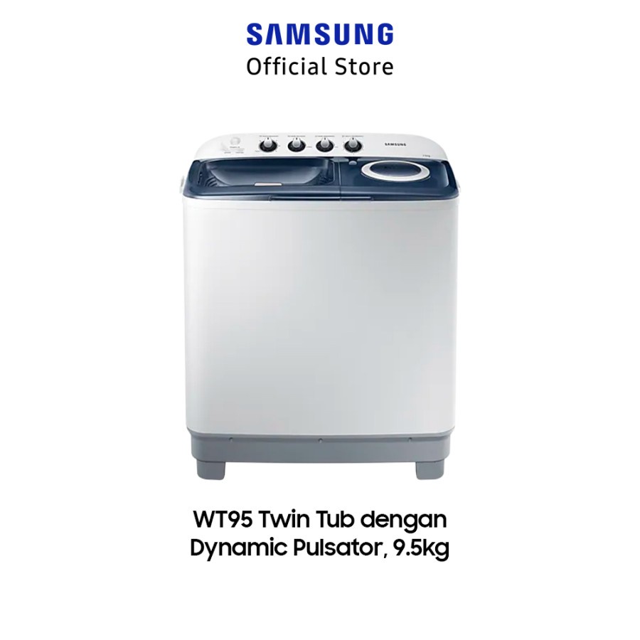 Mesin Cuci 2 Tabung 9.5 Kg Samsung WT95H3330MB