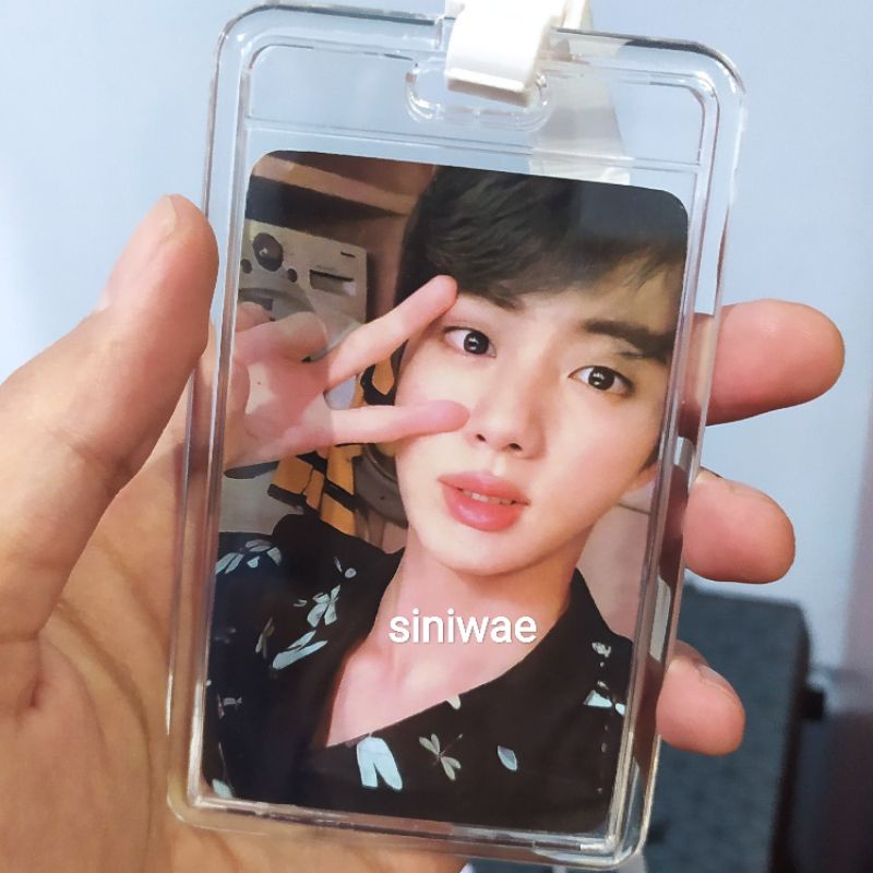 Holder Photocard Case PC Id Card Akrilik Merk Uhoo Bening Transparan Name Tag Acrylic Potrait Landscape