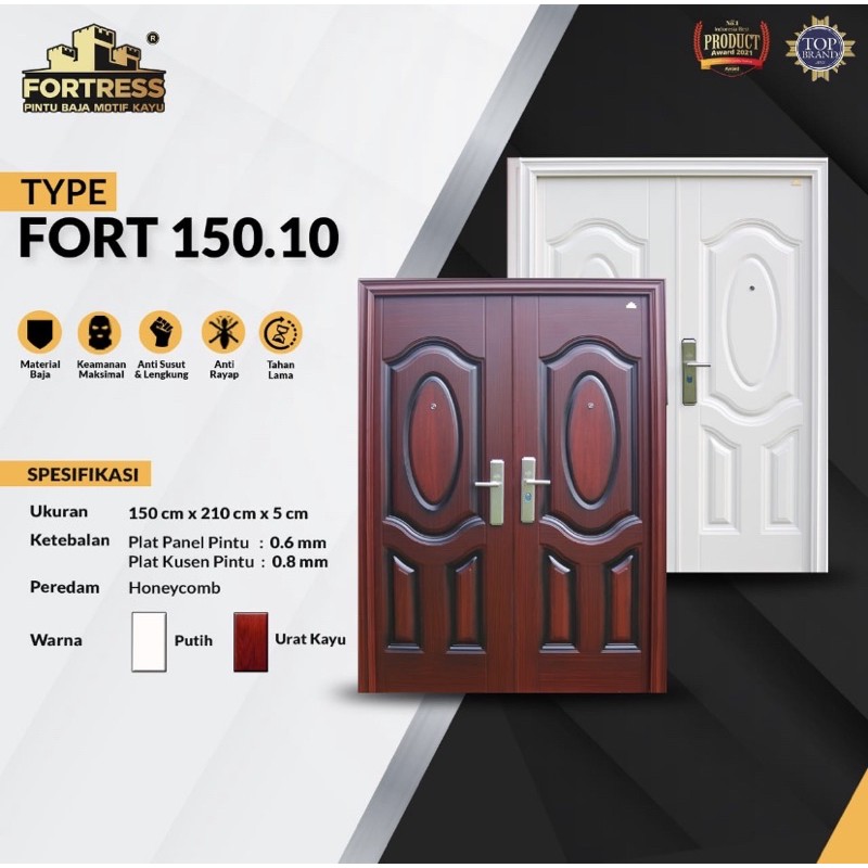  Pintu baja  JBS FORTRESS double door 150 x 210 Shopee 