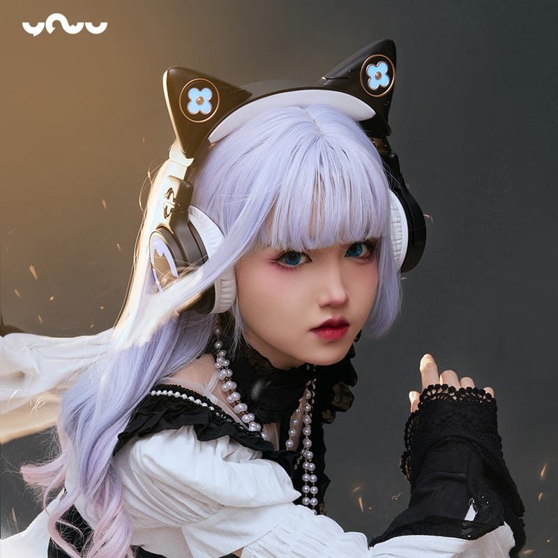 YOWU Cute cat Bluetooth headphone Anime jepang : Life in a different world from zero