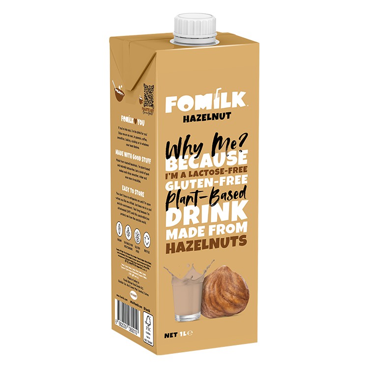 

Fomilk Sweetened Hazelnut Milk Vegan Dairy Free Vegetarian Susu Kacang Drink Beverage Coffee Creamer
