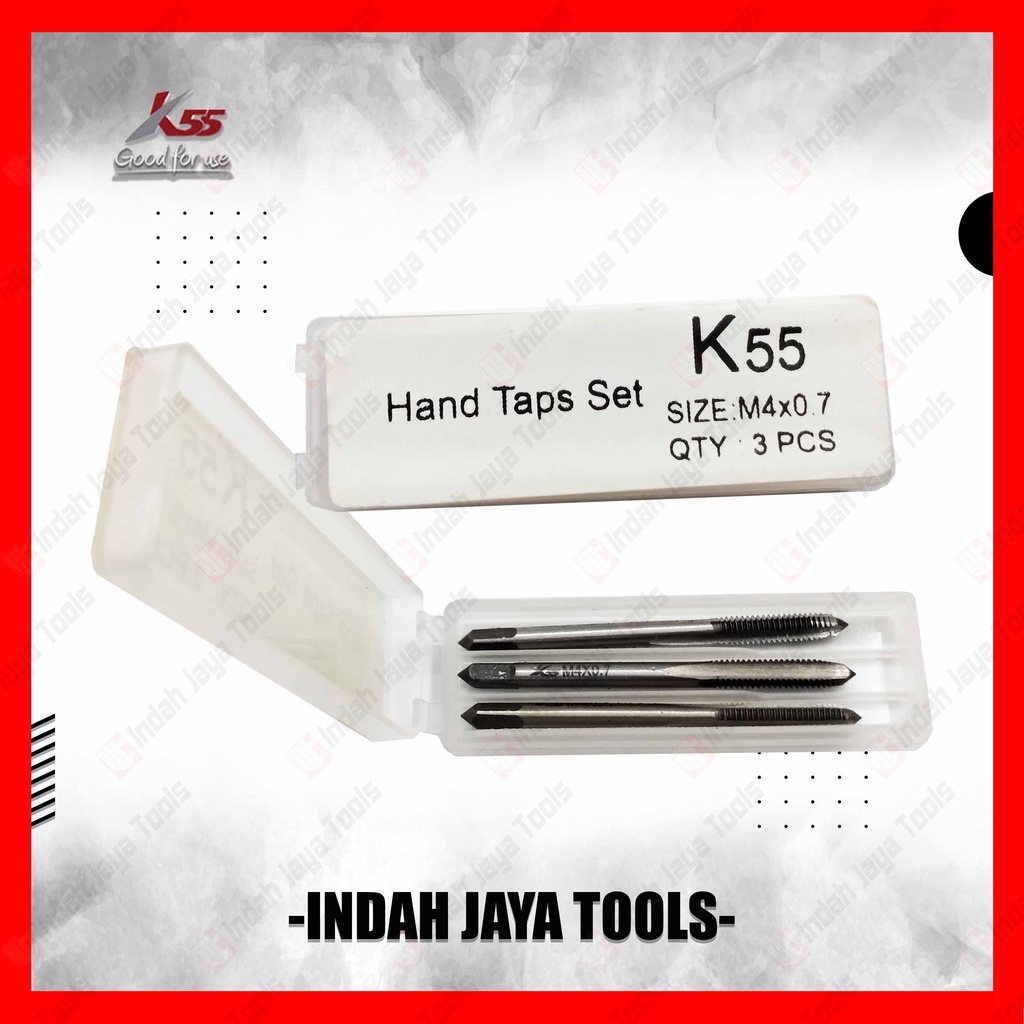 K55 Hand Tap M4 x 0.7 - Mata Tap 4 x 0.7 Isi 3 Pcs