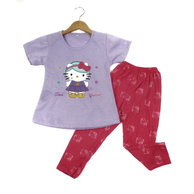 SETELAN CELANA LEGGING PAKAIAN BAJU ANAK PEREMPUAN 2-5 TAHUN MOTIF KAATTTY