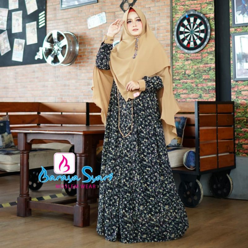 Baju Gamis Wanita Baraya +khimar