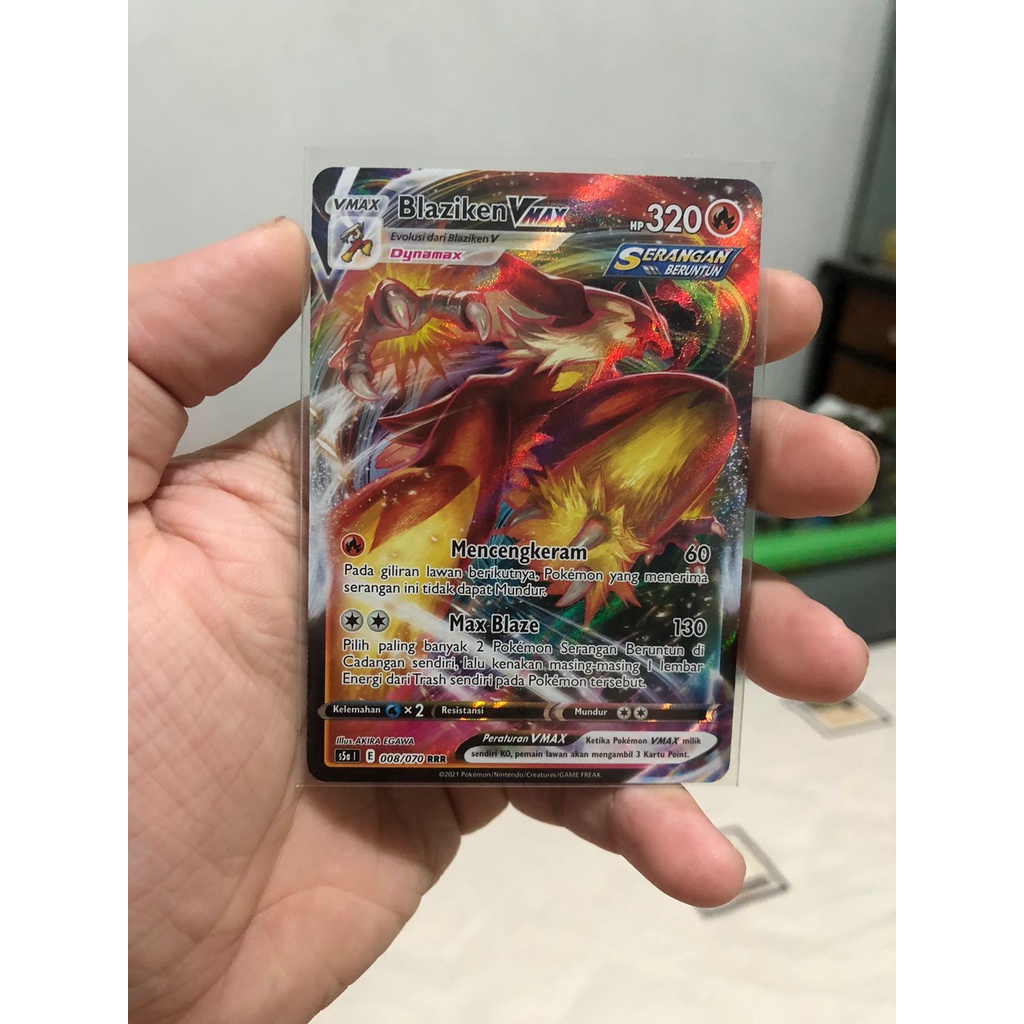 Kartu Pokemon TCG Blaziken VMax RRR s5a Dua Pilar Petarung Sylveon Urshifu Serangan Beruntun Rapid S