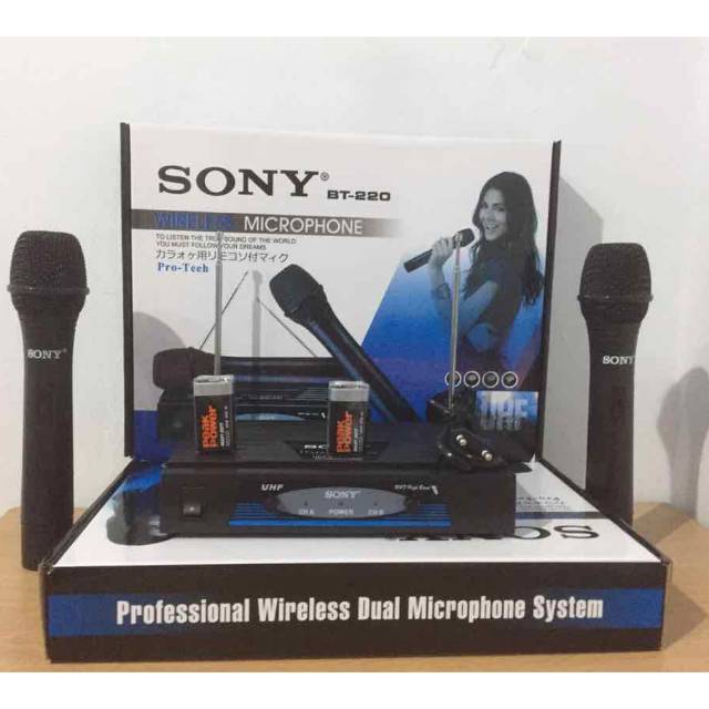 Mic murah wireless SONY BT-220.vocal jernih