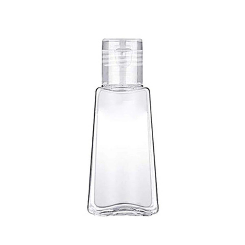 Botol Plastik Bening Bentuk Trapesium Dengan Tutup Flip Ukuran 30ml / 60ml Untuk Hand Sanitizer