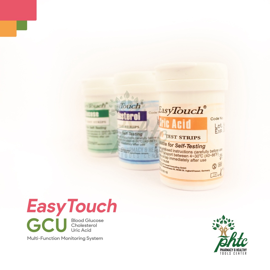 EASYTOUCH Paket Strip Gula, Kolesterol Dan Asam Urat l Paket Lengkap Strip Easy Touch