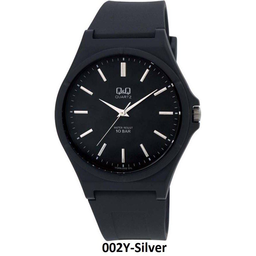 Q&amp;Q Original Jam Tangan Pria VQ66J Series - Hitam - Karet