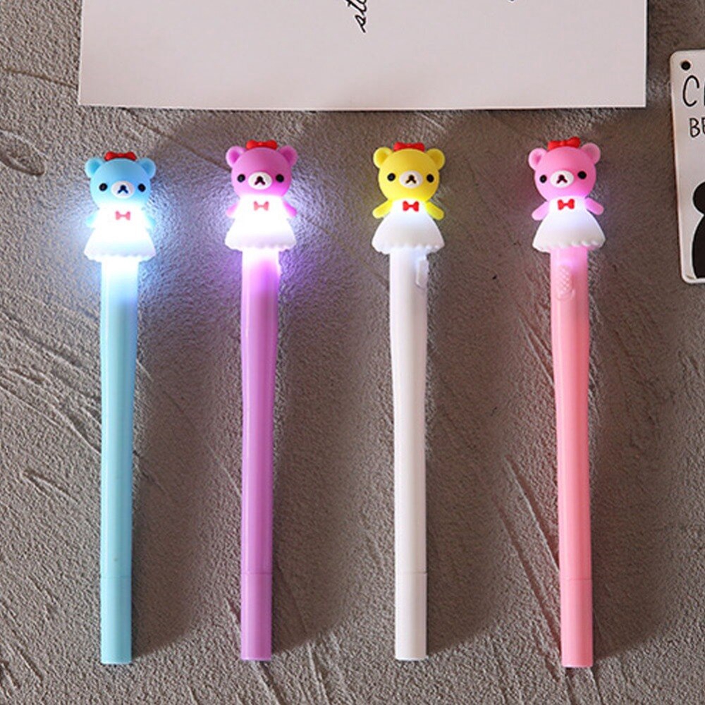 Pulpen Gel Pena Karakter Pony Unicorn Led Pen Lucu Lampu Alat Tulis LED Perlengkapan Sekolah 443