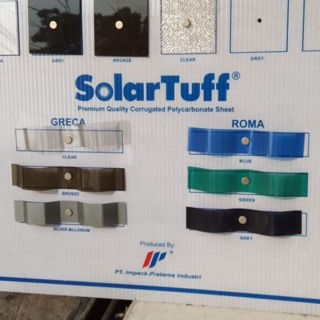 SOLARFLAT 1 2mm solar flat atap upvc pvc kanopi murah 1 2 