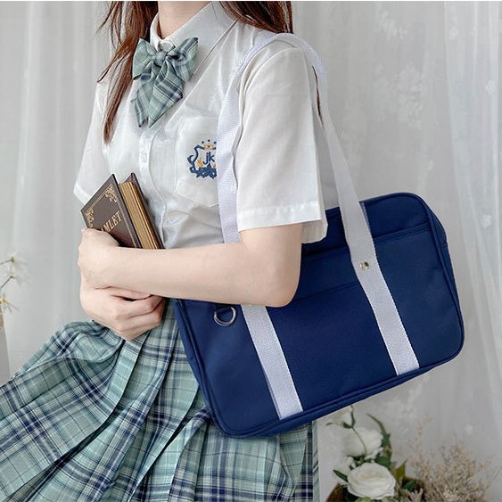 SBS tas sekolah seifuku jepang japan school bag navy blue hitam cosplay tas bahu jinjing