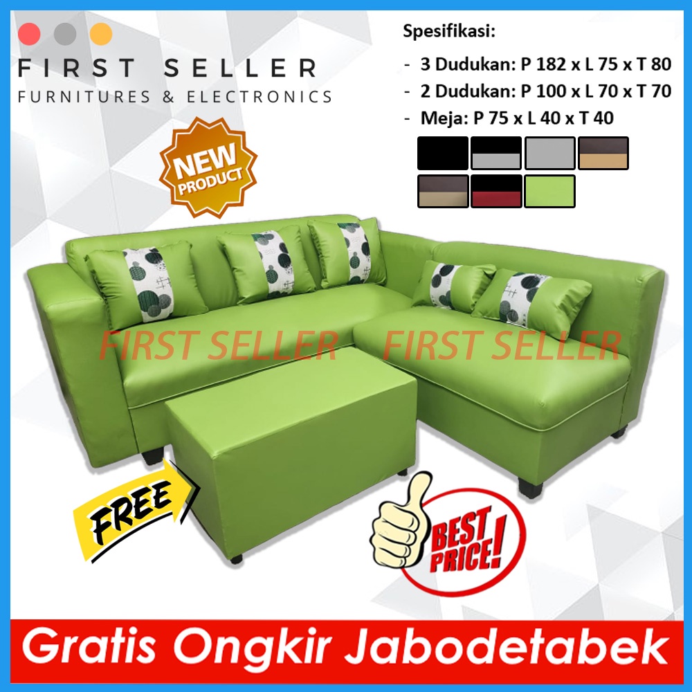 [FREE ONGKIR + MEJA + BANTAL] SOFA L PUTUS / SOFA L PUTUS MINIMALIS NARCISO OSCAR EMPUK NYAMAN