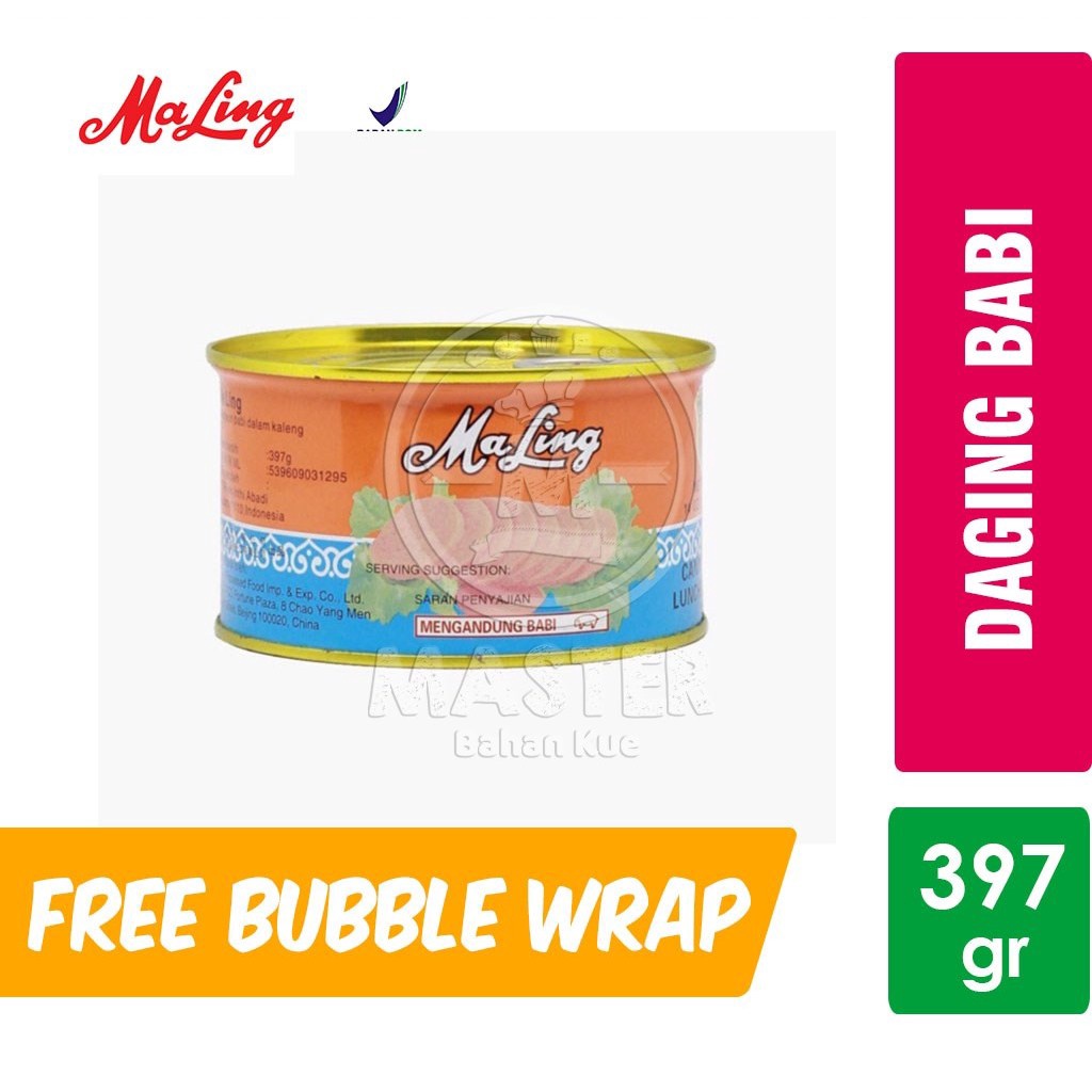 

Maling Pork Luncheon Meat / Ma Ling / Tulip Daging Babi Kaleng [397 gr]