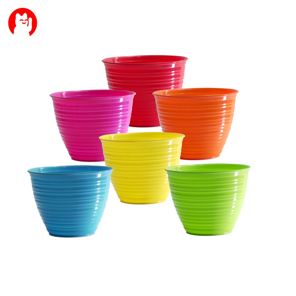 TANAKA POT BUNGA TAWON WARNA Pink/Merah/Kuning/Orange/Hijau/Biru Murah Grosir Size 15/20/25/30 MURAH