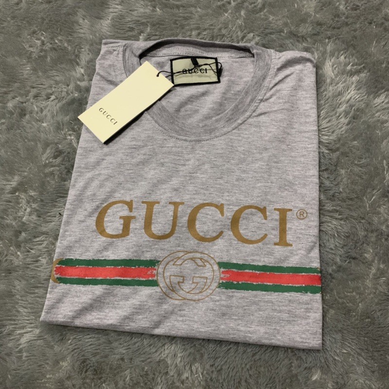 Kaos Tshirt Gucci Basic Grey Fulltag &amp; Lebel