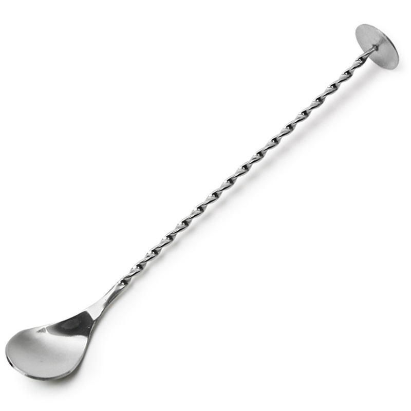 Stainless Steel Cocktail Bar Spiral Spoon /  Fine Thread Bar Spoon Cocktail Stirring / Twisted Mixing Spoon