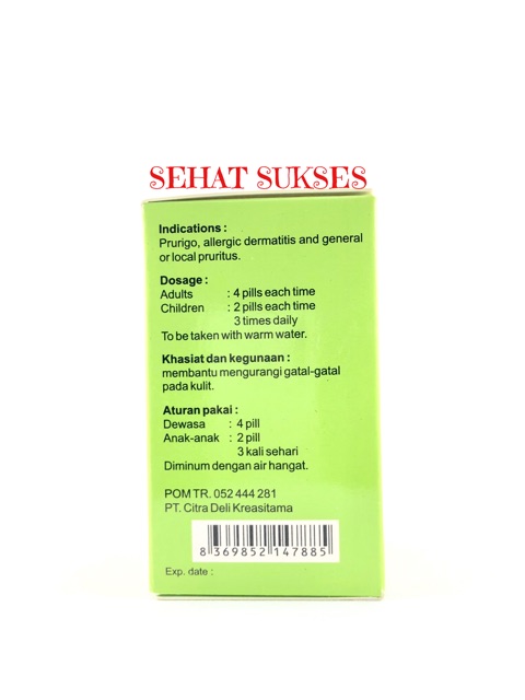 Deligat (Ce Yang Yen Pill)- Obat Alergi Gatal, Dermatitis, Darah Manis, Darah Kotor