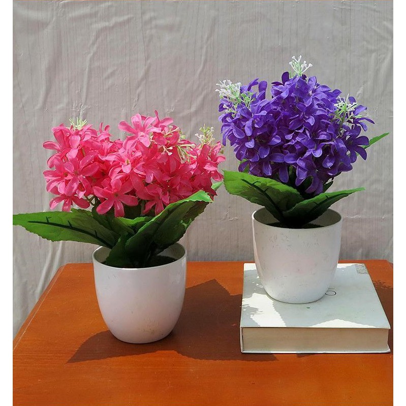 Swopply PT17 PT18 PT21 Pot Tanaman Hias Bunga Hias Plastik Ornamen Pot Bongsai Artificial Flower Decoration