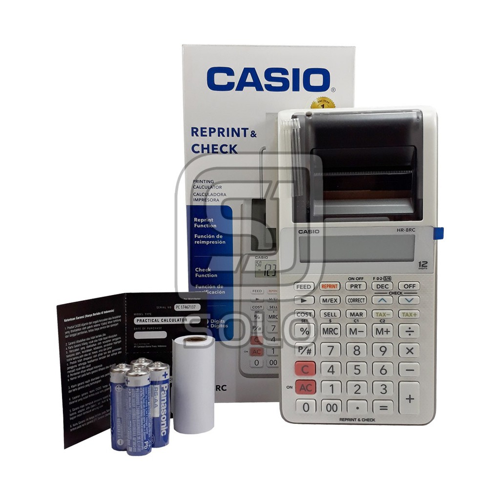 

Kalkulator Casio Portable Printing Calculator HR-8RC HR-8 RC Original
