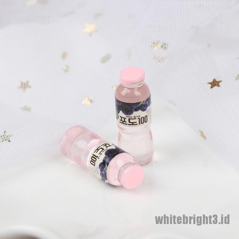 (white3) 5pcs Miniatur Botol Minum Skala 1: 12 Untuk Rumah Boneka