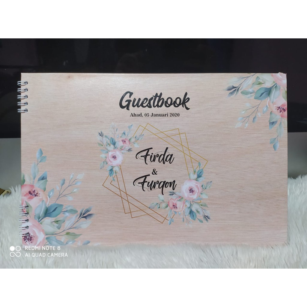 

GUESTBOOK CUSTOM HARD COVER / BUKU TAMU PERNIKAHAN / WEDDING & EVENT / SOUVENIR DEPOK / FREE DESAIN