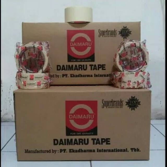 

Grosir perdus lakban kertas / masking tape daimaru 2inch (48mm x 21m) khusus gojek/grab