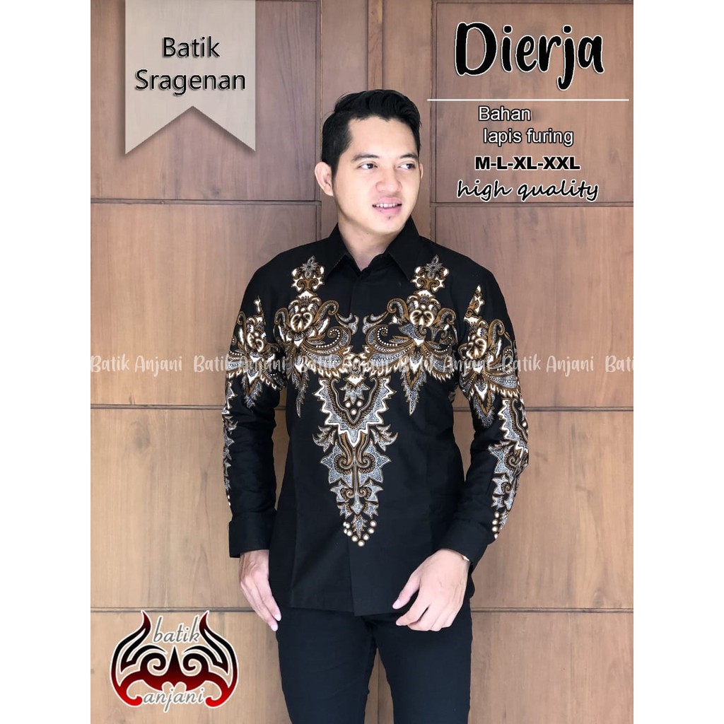 Dierja Kemeja Batik Pria Lengan Panjang Full Furing by Batik Anjani