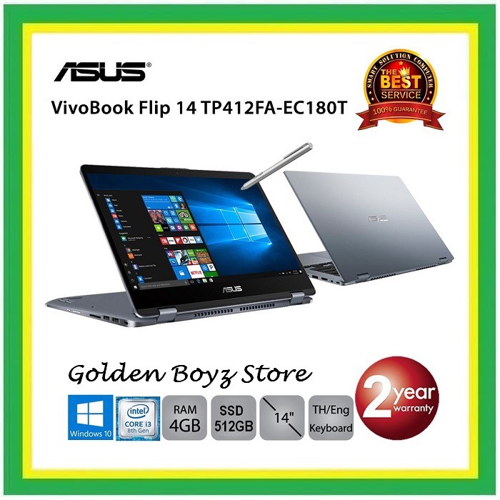 ASUS VIVOBOOK FLIP TP412FA i3-8145U|4GB|512GB SSD|WIN10 TOUCH | Shopee