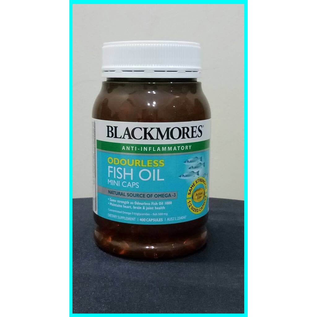 Blackmores Odourless Fish Oil 1000mg isi 400 Kapsul Asli 100% Original