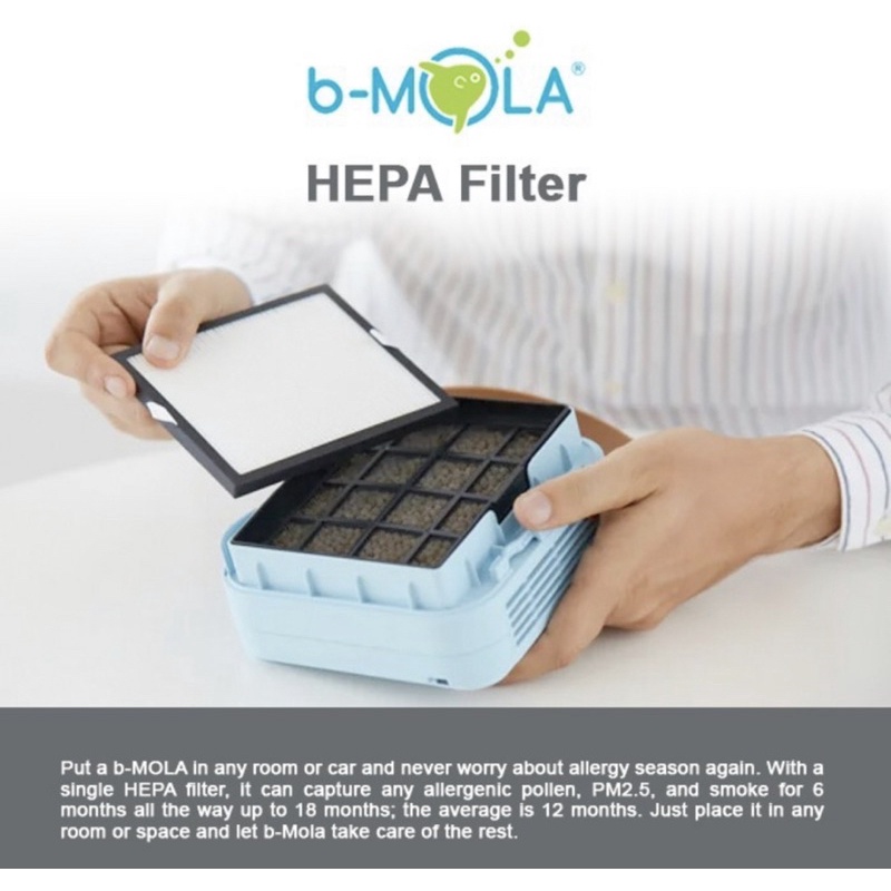 HEPA FILTER ORIGINAL BMOLA GO 1804 NCCO Bmola Me BM10 Air Purifier