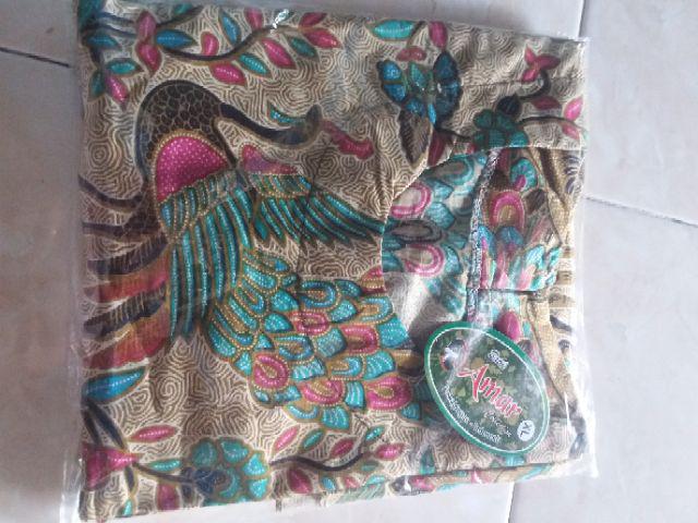 Oribylala Blouse Puff Cindeawasih Murai Blus Batik Seragam Atasan Lengan Puff Lonceng Merak